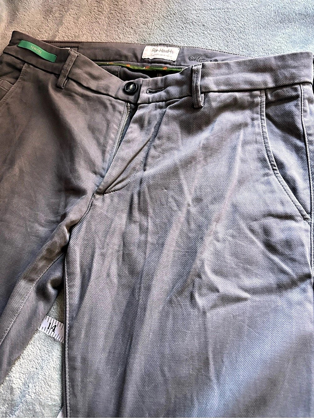 Re-Hash Canaletto Men's Chino Pants Waist 34 Gray